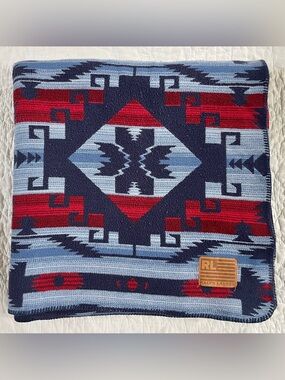 Vtg RALPH LAUREN All Cotton Cartwright Blanket Aztec Southwest Tribal 90x90 USA